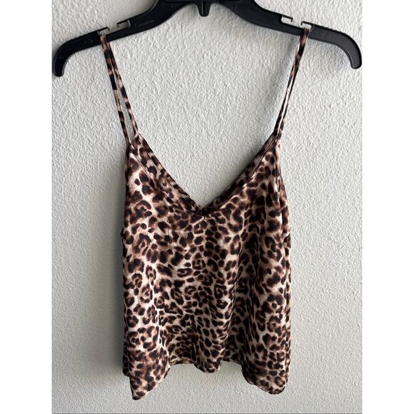 Paper Crane Leopard Print Spagetti Top - Picture 4 of 5